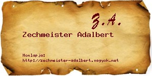 Zechmeister Adalbert névjegykártya
